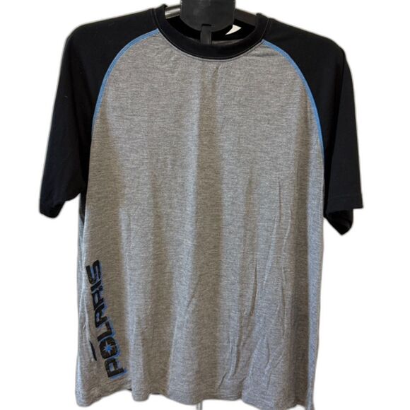 Polaris Men's Gray and Black T-Shirt - Size Large - Picture 2 of 7